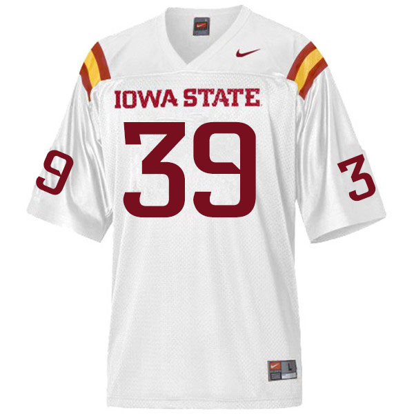Iowa State Cyclones Men's #39 Steve Wirtel Nike NCAA Authentic White College Stitched Football Jersey IG42X03NA